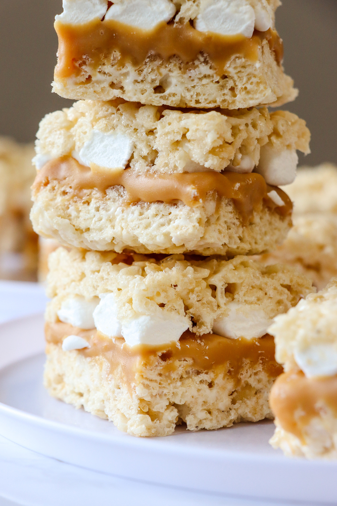 Caramel Stuffed Rice Krispies!
